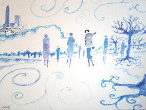 0442 "Winter in blue""Invierno en Azul"